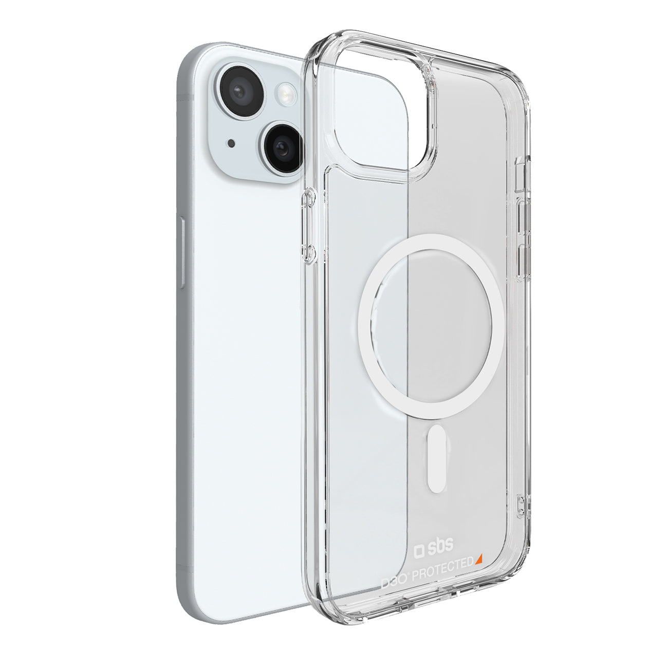 SBS D3O MagSafe dėklas iPhone 15 – skaidrus
