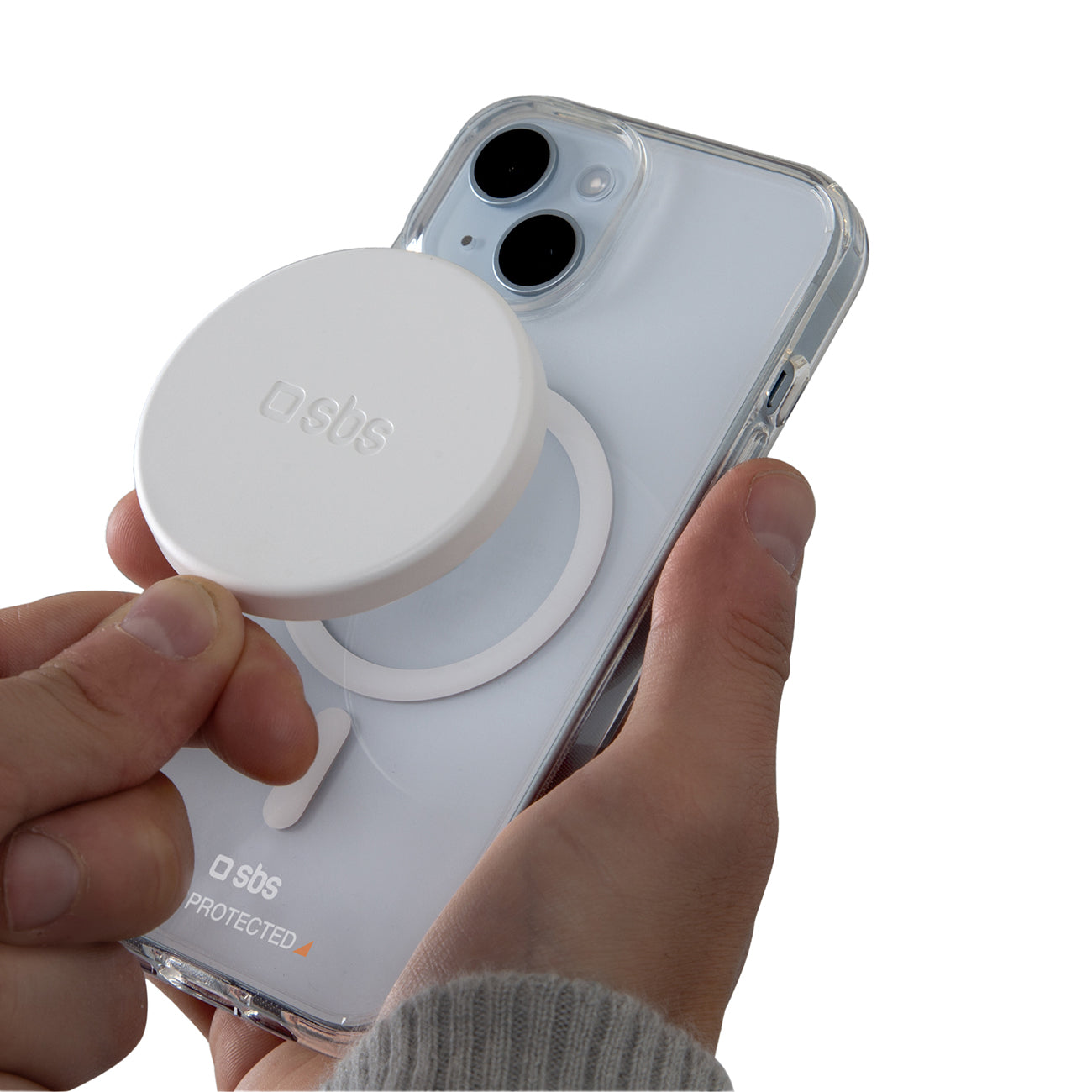 SBS D3O MagSafe dėklas iPhone 15 – skaidrus