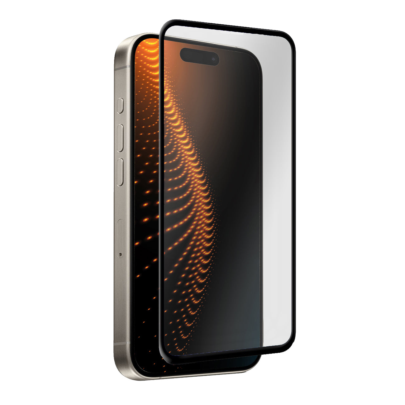 SBS D3O grūdintas stiklas iPhone 15 su rėmeliu