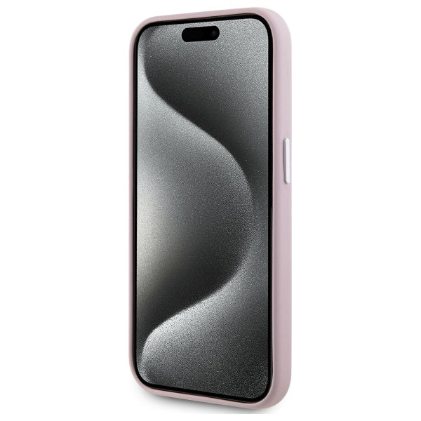 Karl Lagerfeld MagSafe dėklas iPhone 15 Pro – rožinis