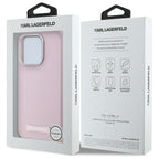 Karl Lagerfeld MagSafe dėklas iPhone 15 Pro Max – rožinis