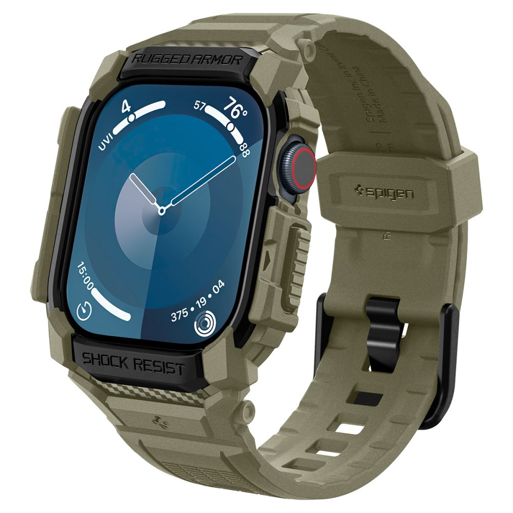 Spigen Rugged Armor "Pro" dirželis Apple Watch 10 (46MM) - Žalias -- Apple Watch 10 (46mm)
