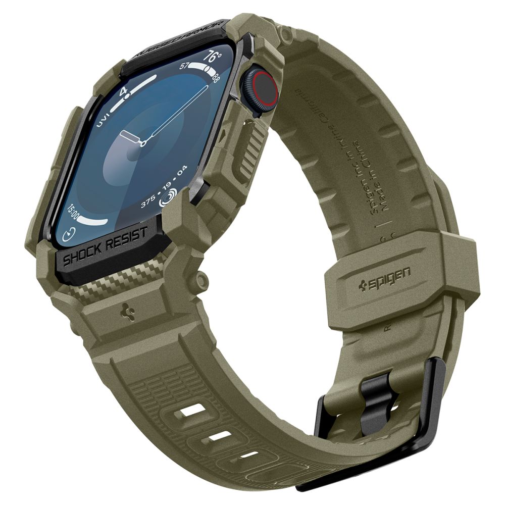 Spigen Rugged Armor "Pro" dirželis Apple Watch 10 (46MM) - Žalias -- Apple Watch 10 (46mm)