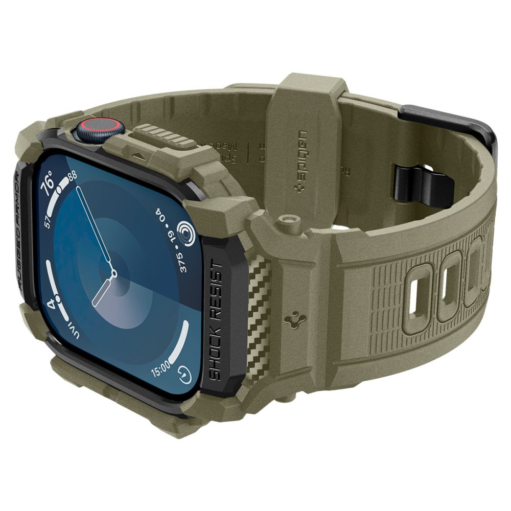 Spigen Rugged Armor "Pro" dirželis Apple Watch 10 (46MM) - Žalias -- Apple Watch 10 (46mm)