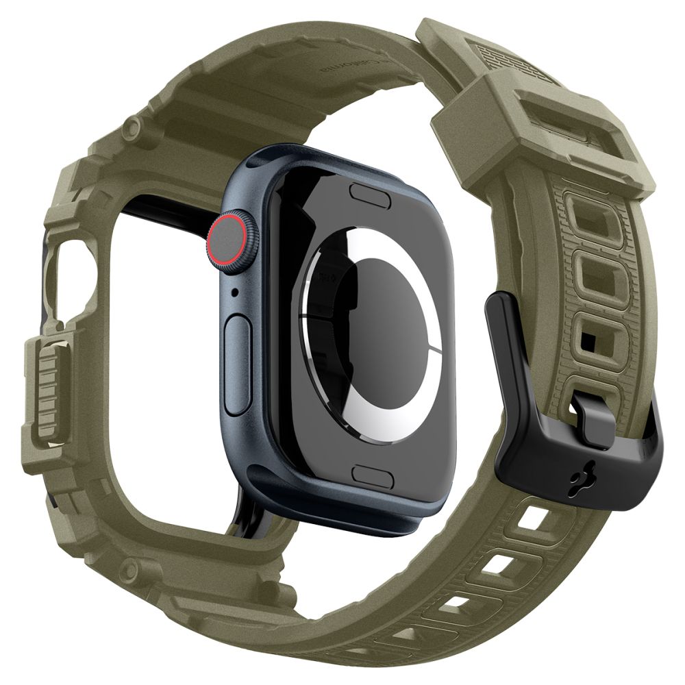 Spigen Rugged Armor "Pro" dirželis Apple Watch 10 (46MM) - Žalias -- Apple Watch 10 (46mm)