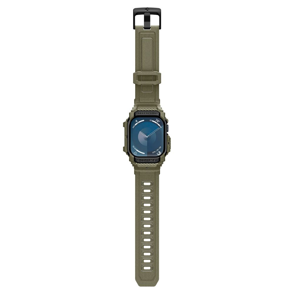 Spigen Rugged Armor "Pro" dirželis Apple Watch 10 (46MM) - Žalias -- Apple Watch 10 (46mm)