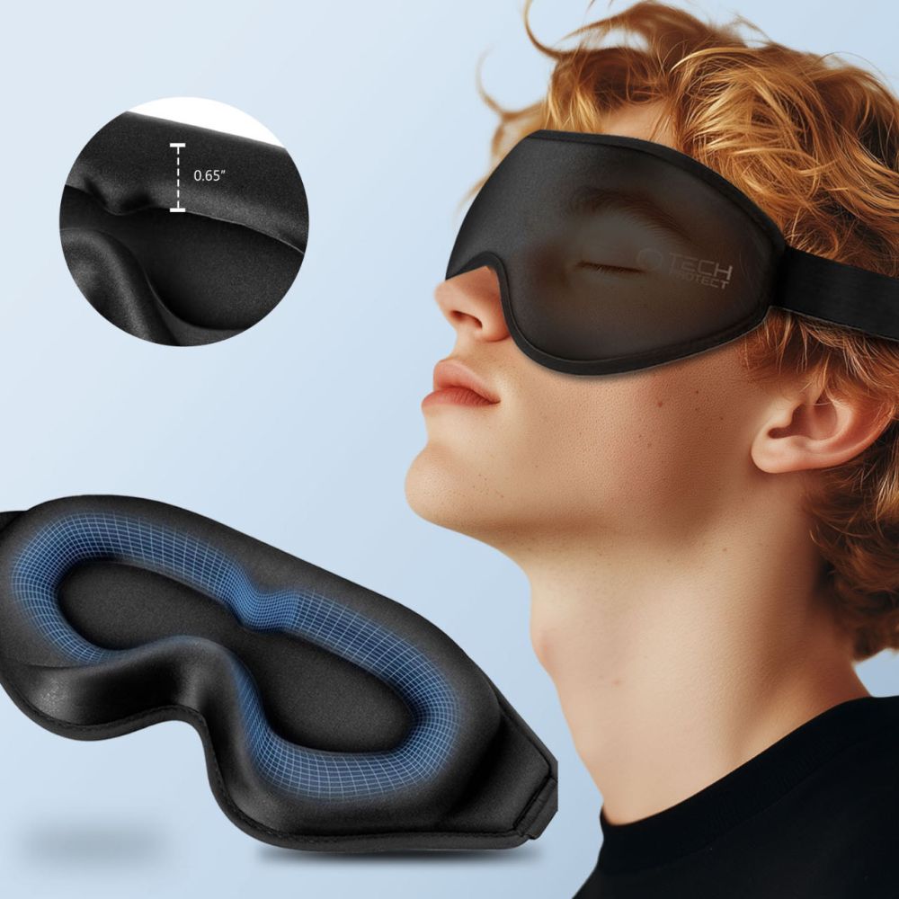 Tech-Protect Akiniai Miegui - Juoda -- Uncategorized