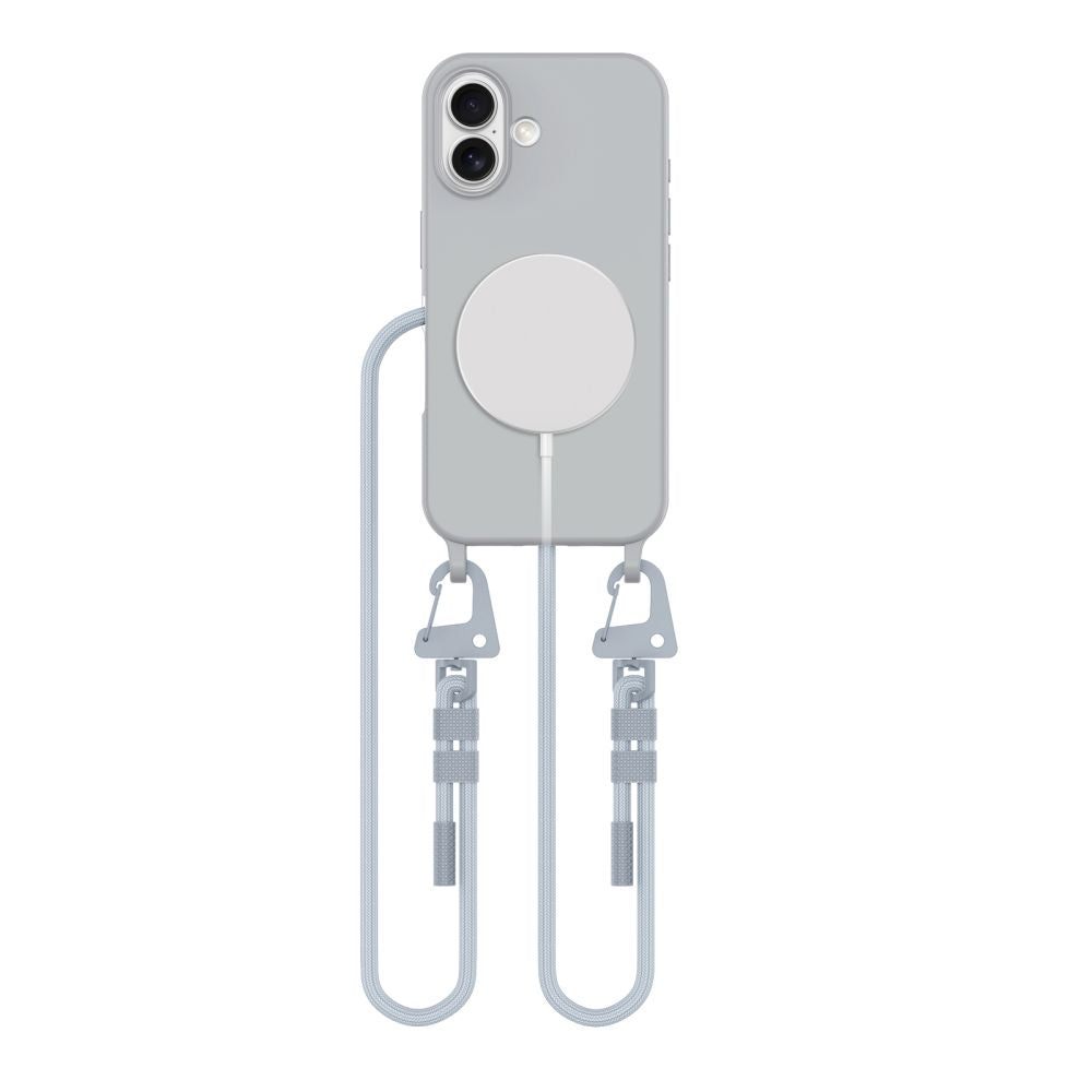 Tech-Protect MagNecklace MagSafe dėklas iPhone 16 – pilkas -- iPhone 16