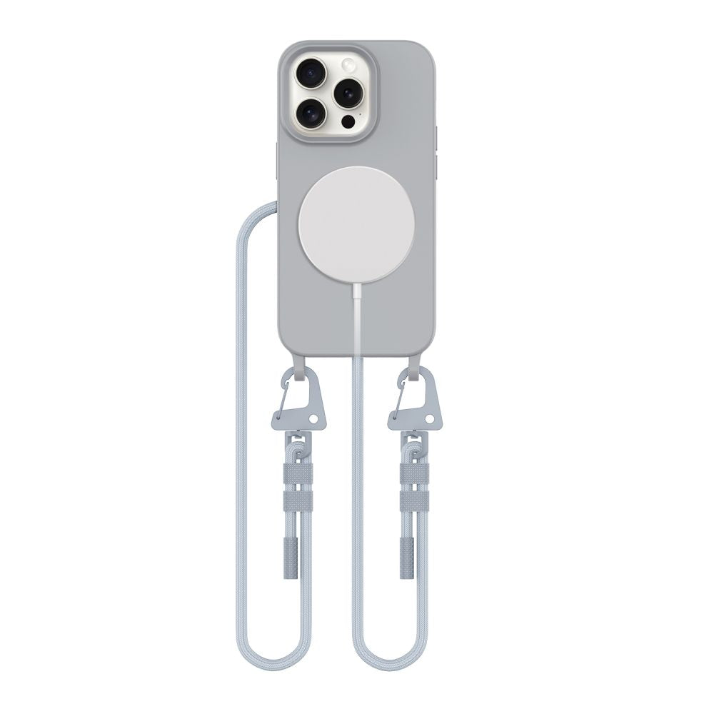 Tech-Protect MagSafe dėklas su dirželiu iPhone 14 Pro – pilkas -- iPhone 14 Pro