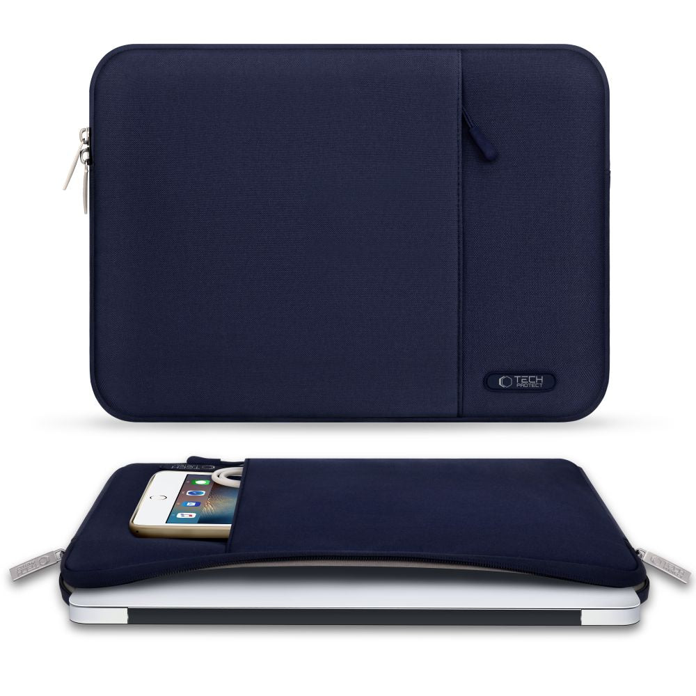 Tech‑Protect Sleeve dėklas nešiojamam 13–14" – t. mėlynas -- Others