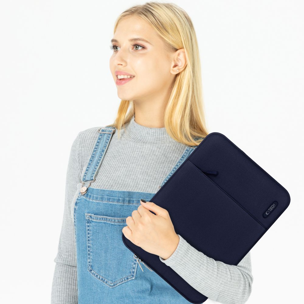 Tech‑Protect Sleeve dėklas nešiojamam 13–14" – t. mėlynas -- Others
