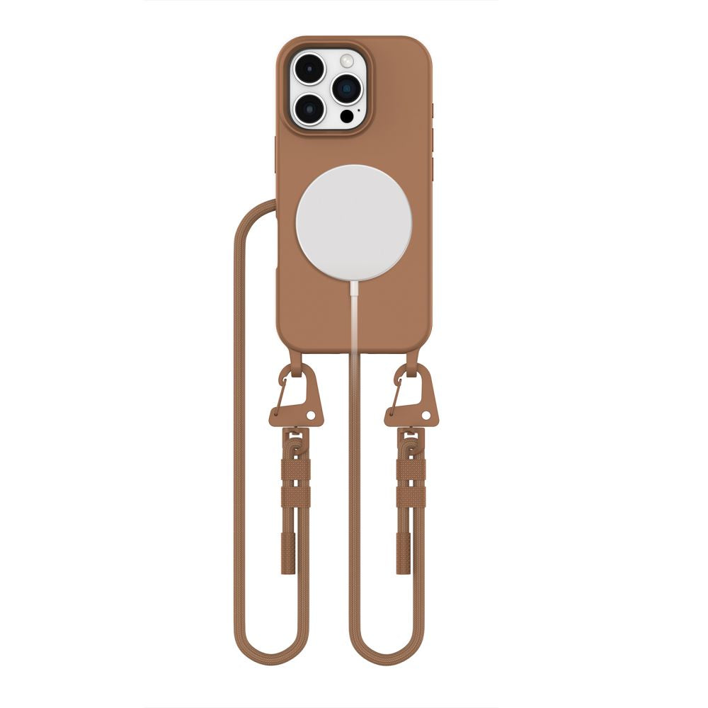 Tech-Protect MagNecklace MagSafe dėklas iPhone 16 Pro Max – rudas -- iPhone 16 Pro Max