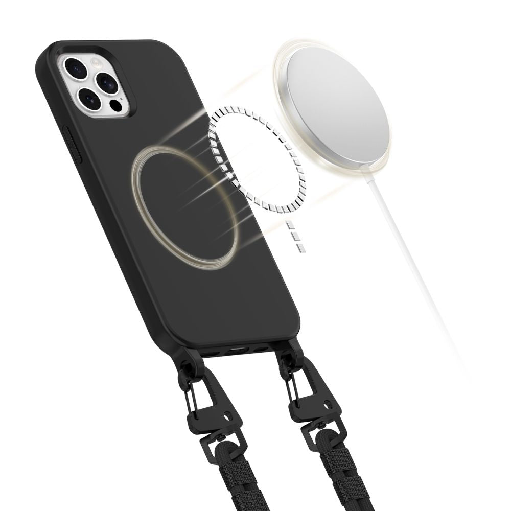 Tech-Protect MagNecklace MagSafe dėklas iPhone 12/12 Pro – juodas -- iPhone 12