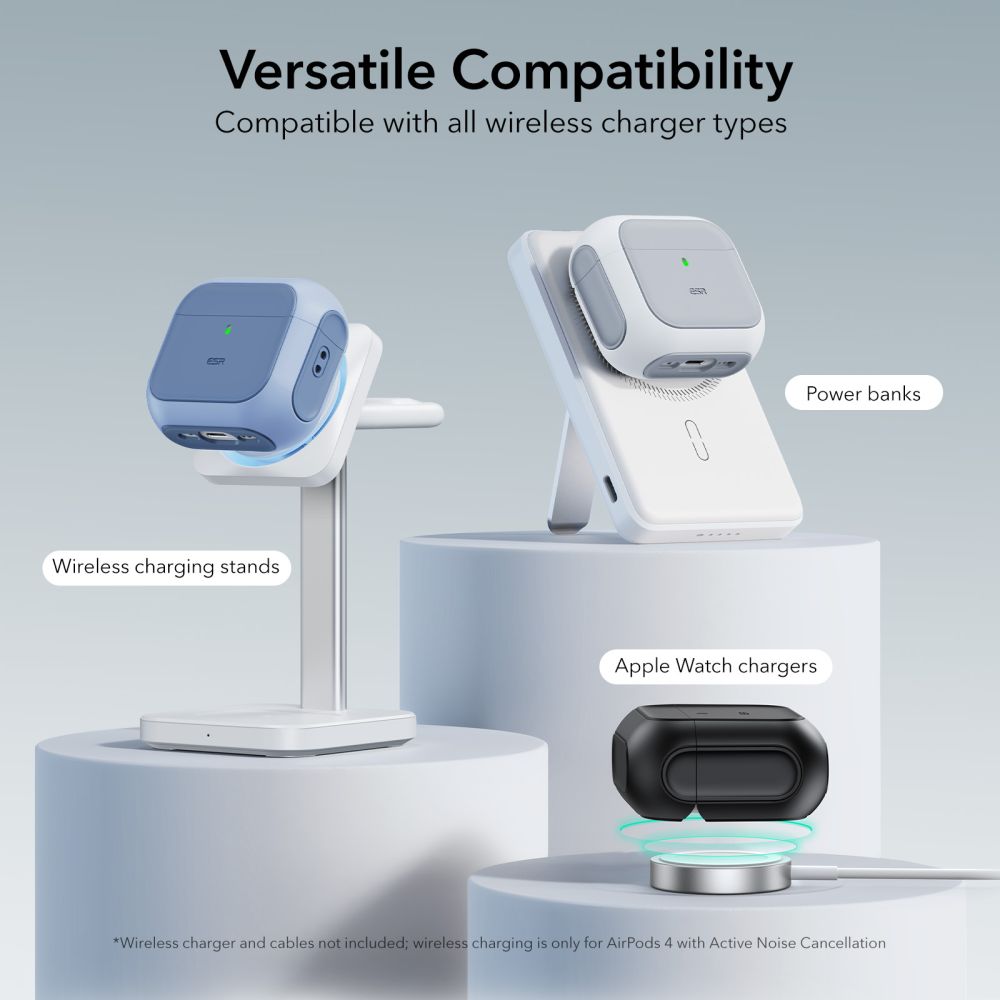 ESR Orbit HaloLock MagSafe dėklas AirPods 4 – juodas