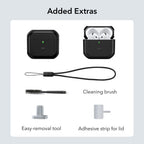 ESR Orbit HaloLock MagSafe dėklas AirPods 4 – juodas