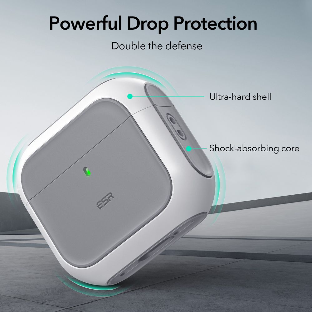 Dėklas ESR Orbit HaloLock MagSafe, skirtas Apple AirPods 4 - baltas -- AirPods 4