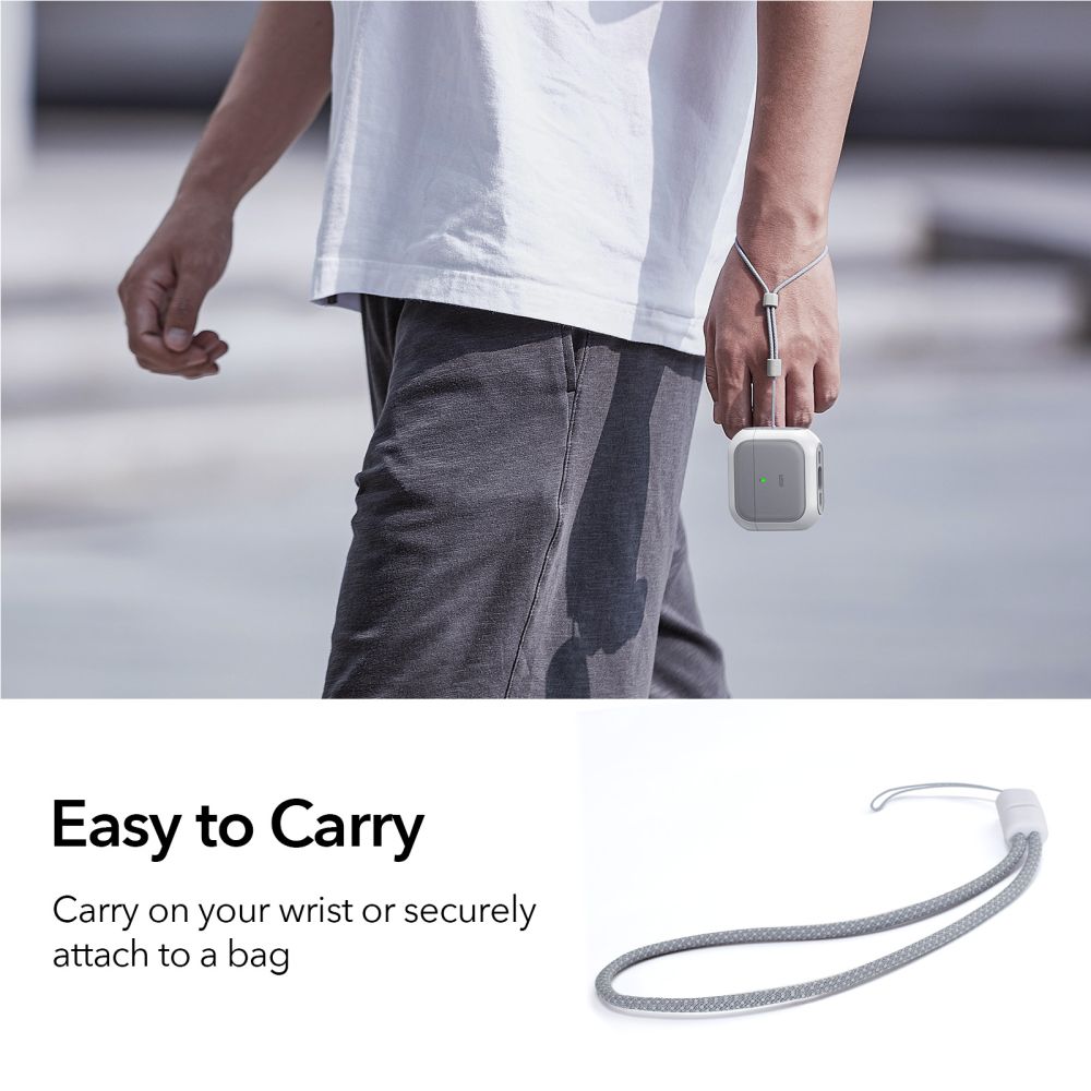 Dėklas ESR Orbit HaloLock MagSafe, skirtas Apple AirPods 4 - baltas -- AirPods 4