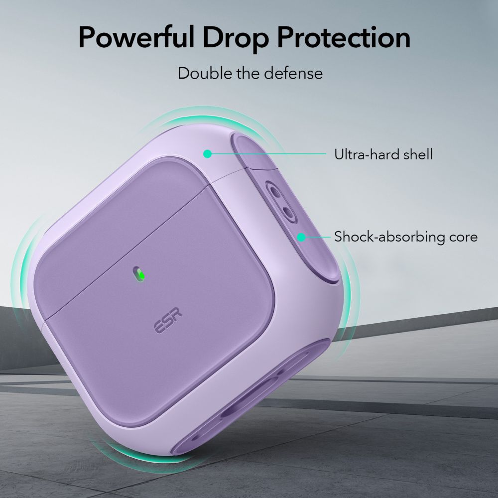 Dėklas ESR Orbit HaloLock MagSafe, skirtas Apple AirPods 4 - violetinis -- AirPods 4