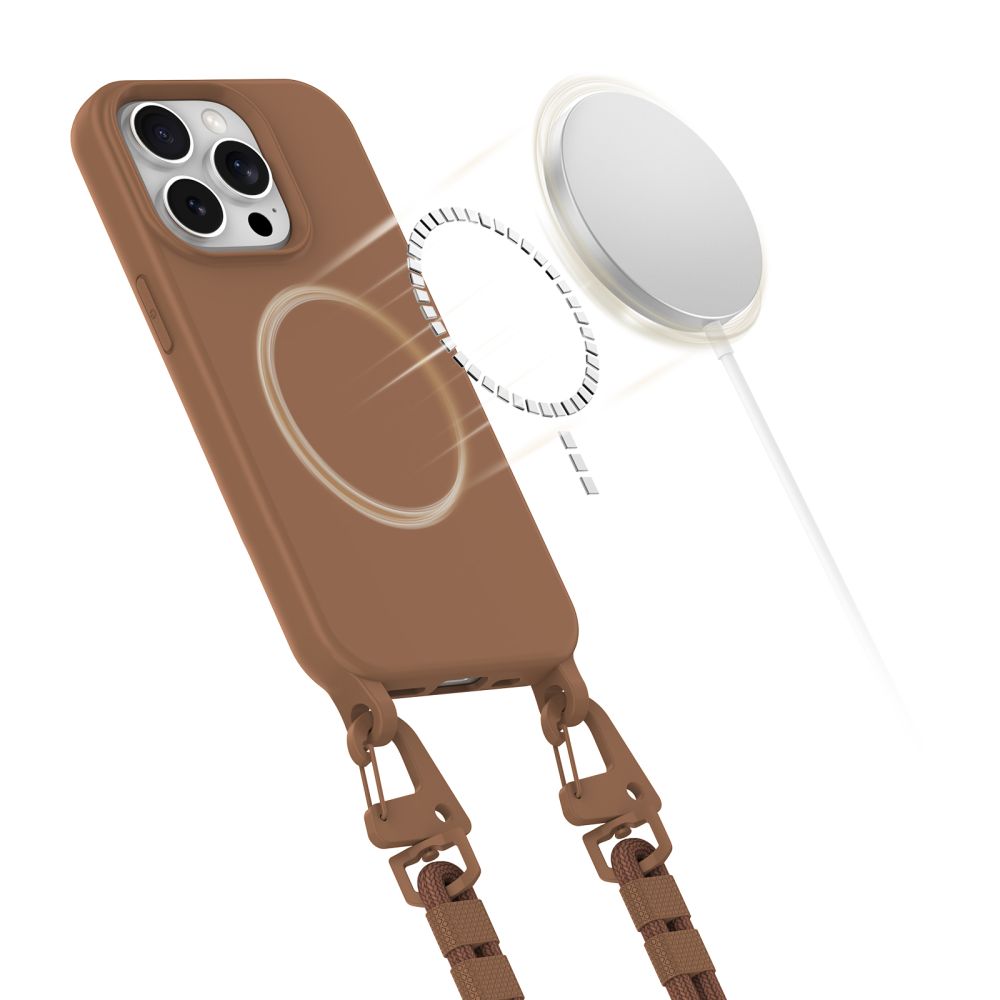 Tech-Protect MagNecklace MagSafe dėklas iPhone 14 Pro – rudas -- iPhone 14 Pro