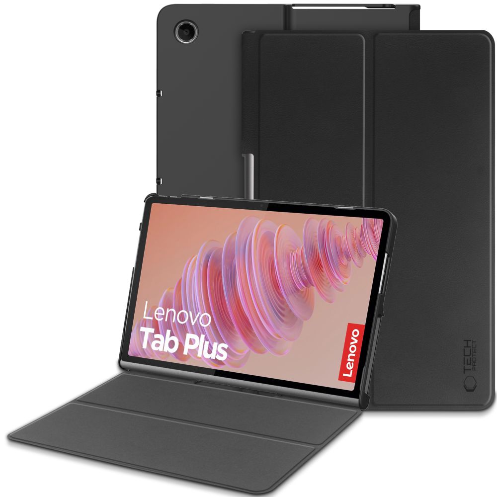 Tech-Protect SmartCase dėklas Lenovo Tab Plus – juodas -- Lenovo Tab Plus