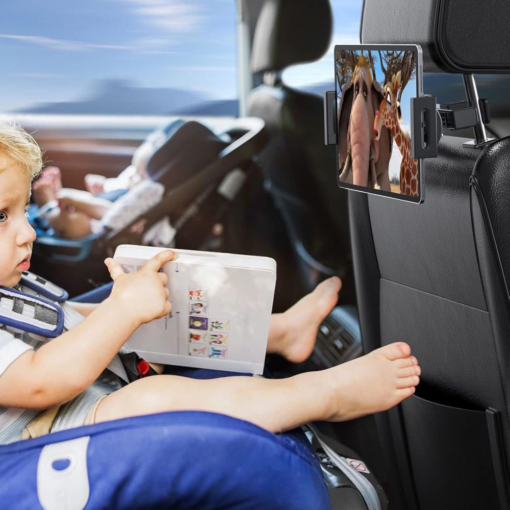 Tech-Protect V3 automobilinis laikiklis galvos atramai, juodas -- Cell phone holders