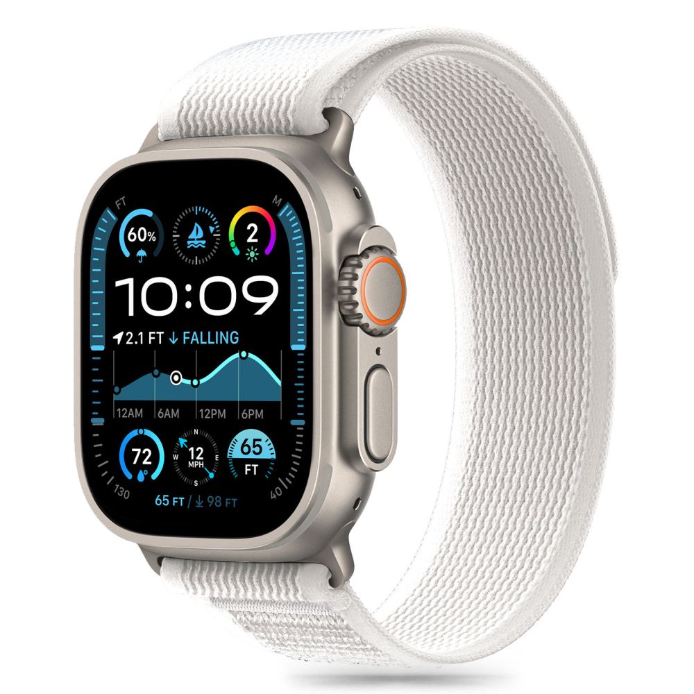 Tech-Protect Nylon Stripe dirželis Apple Watch 6 / 7 / 8 / 9 / 10 / SE / Ultra 1 / 2 (44 / 45 / 46 / 49 MM) - pilkas --...
