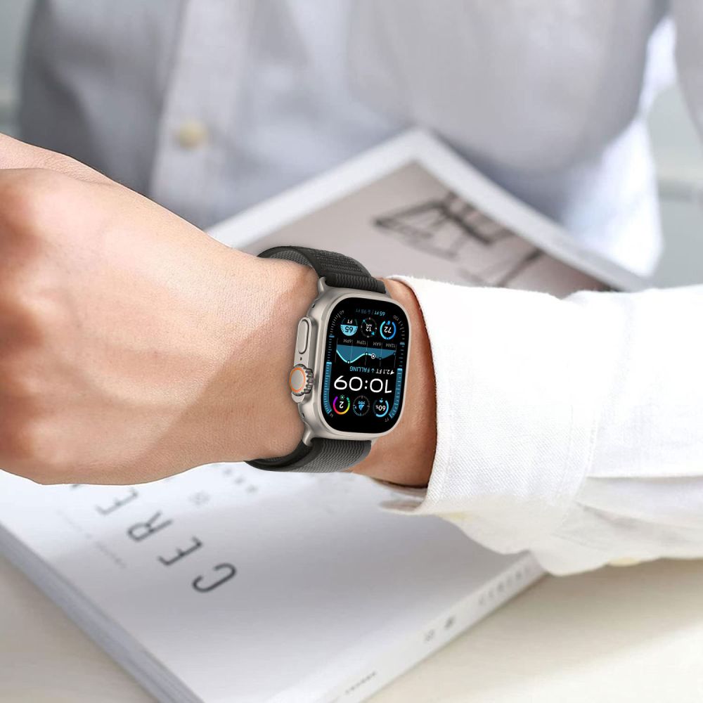 Tech-Protect Nylon Stripe dirželis Apple Watch 6 / 7 / 8 / 9 / 10 / SE / Ultra 1 / 2 (44 / 45 / 46 / 49 MM) - pilkas --...