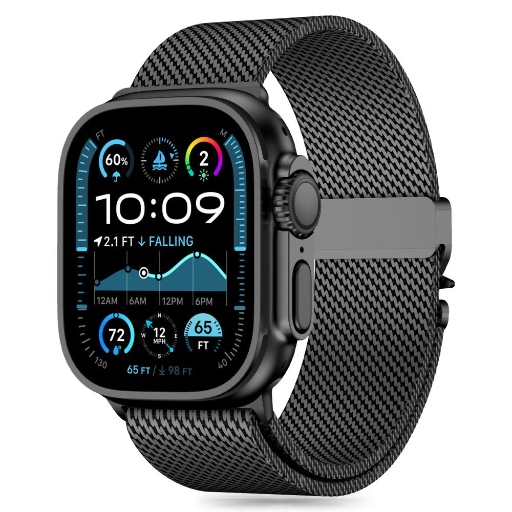 Tech-Protect Milano dirželis Apple Watch 6 / 7 / 8 / 9 / 10 / SE / Ultra 1 / 2 (44 / 45 / 46 / 49 MM) - juodas -- Apple...