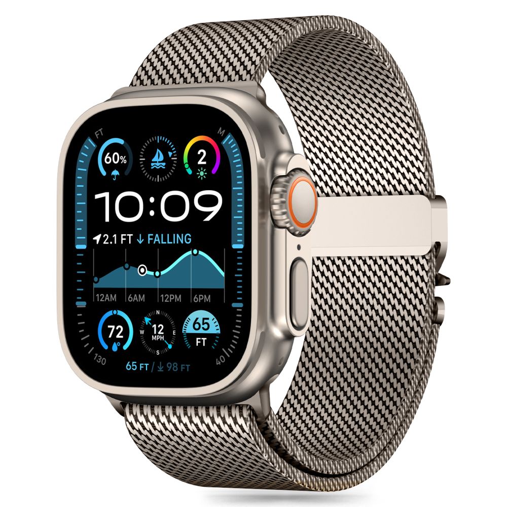 Tech-Protect Milano dirželis Apple Watch 6 / 7 / 8 / 9 / 10 / SE / Ultra 1 / 2 (44 / 45 / 46 / 49 MM) - titano spalvos --...