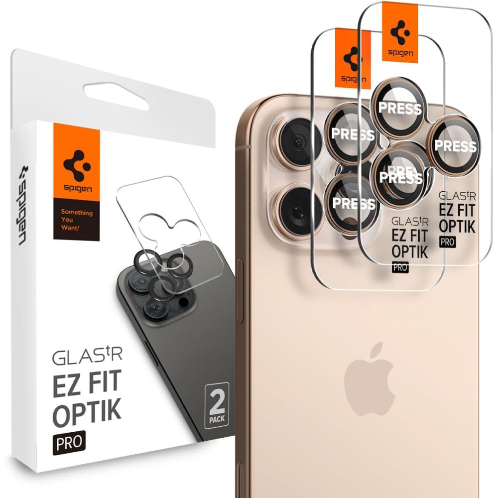 Spigen Optik Pro EZ FIT kameros apsauga 2 vnt. iPhone 16 Pro/Pro Max – ruda