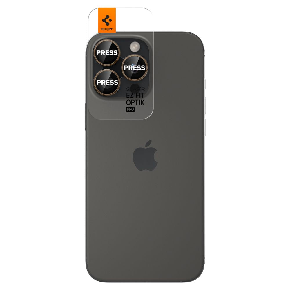 Spigen Optik Pro EZ FIT kameros apsauga 2 vnt. iPhone 16 Pro/Pro Max – ruda