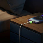 Joyroom S-A53 3A USB-A - Lightning laidas su fluorescenciniu antgaliu 1.2m - smėlinis