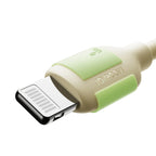 Joyroom S-A53 3A USB-A - Lightning laidas su fluorescenciniu antgaliu 1.2m - smėlinis