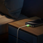 Joyroom S-A53 60W USB-C - USB-C laidas su fluorescenciniu antgaliu 1.2m - smėlinis