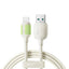 Joyroom S-A53 3A USB-A - Lightning laidas su fluorescenciniu antgaliu 2m - smėlinis