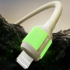 Joyroom S-A53 3A USB-A - Lightning laidas su fluorescenciniu antgaliu 2m - smėlinis