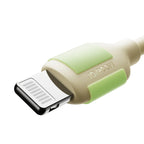 Joyroom S-A53 30W USB-C - Lightning laidas su fluorescenciniu antgaliu 2m - smėlinis