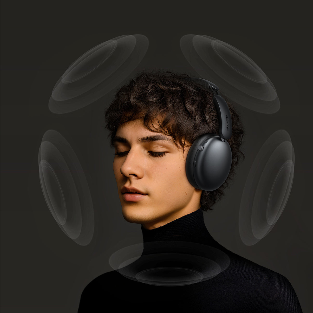Joyroom J-Head serijos JR-JH1 belaidės ausinės su ANC Bluetooth - juodos