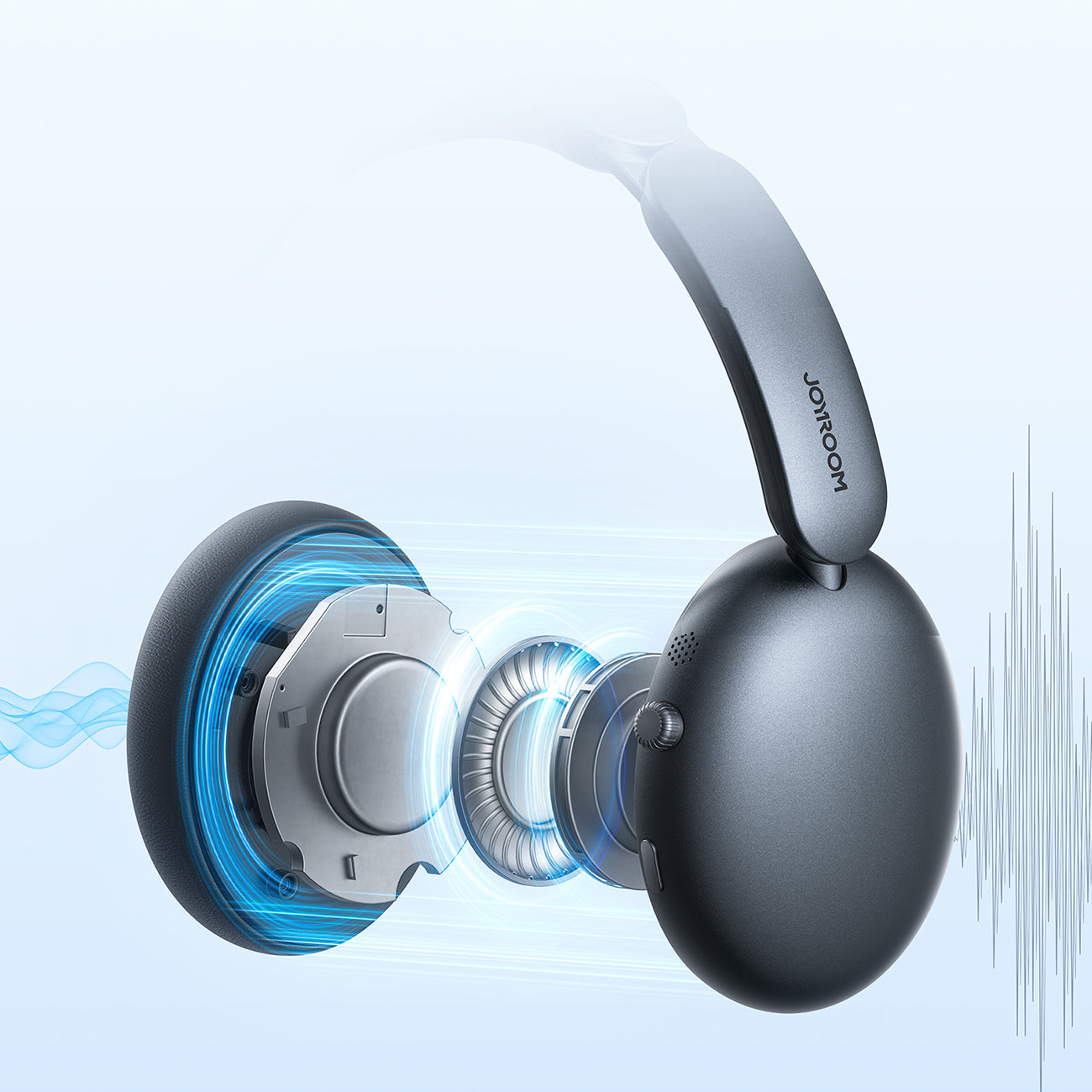 Joyroom J-Head serijos JR-JH1 belaidės ausinės su ANC Bluetooth - juodos