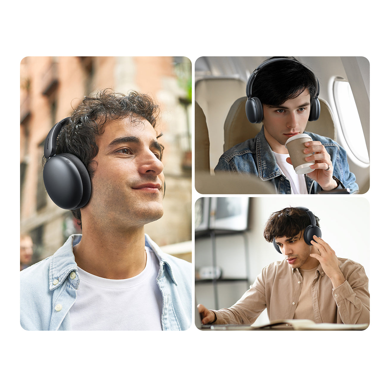 Joyroom J-Head serijos JR-JH1 belaidės ausinės su ANC Bluetooth - juodos