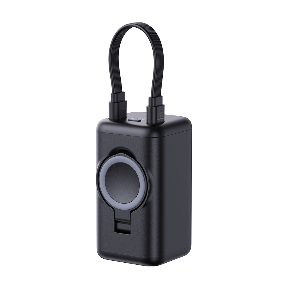 Joyroom išorinė baterija JR-W13 5000mAh belaidė Apple Watch + USB-C ir Lightning - juoda