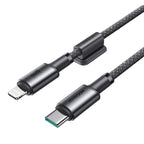 Joyroom S-A50 Unlimited Series 30W USB-C - Lightning laidas su magnetiniu organizatoriumi 1.2m - pilkas