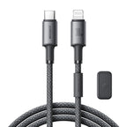Joyroom S-A50 Unlimited Series 30W USB-C - Lightning laidas su magnetiniu organizatoriumi 1.2m - pilkas