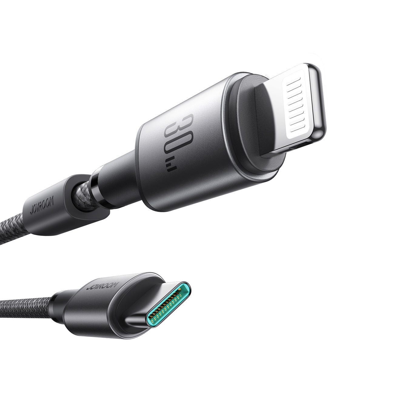Joyroom S-A50 Unlimited Series 30W USB-C - Lightning laidas su magnetiniu organizatoriumi 1.2m - pilkas