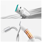 Joyroom S-A51 Cutting-Edge Series 3A USB-A - Lightning laidas 1.2m - šviesiai pilkas