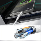 Joyroom S-A51 Cutting-Edge Series 3A USB-A - USB-C laidas 1.2m - šviesiai pilkas