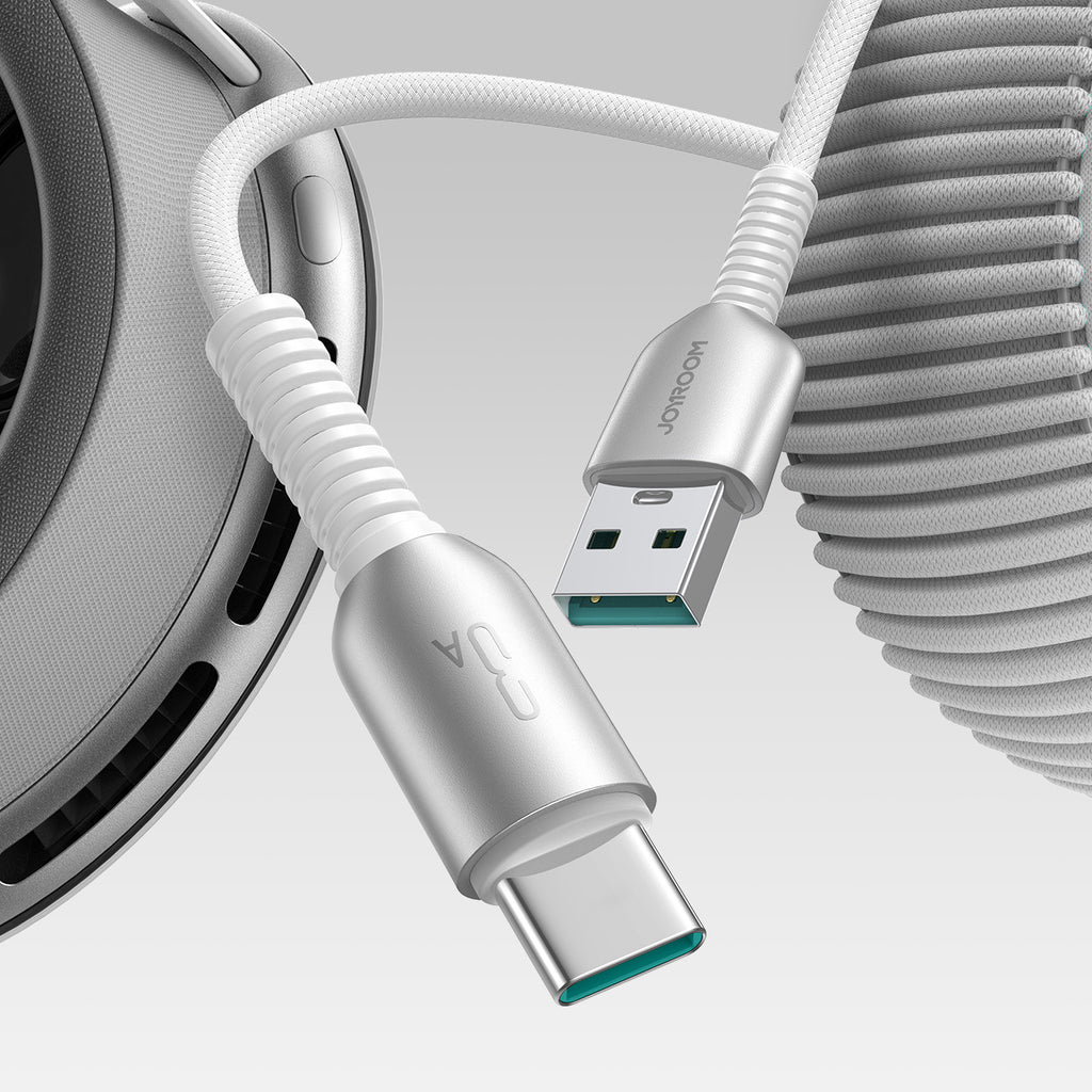 Joyroom S-A51 Cutting-Edge Series 3A USB-A - USB-C laidas 1.2m - šviesiai pilkas
