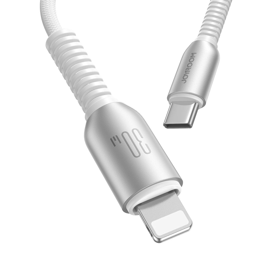 Joyroom S-A51 Cutting-Edge Series 30W USB-C - Lightning laidas 1.2m - šviesiai pilkas