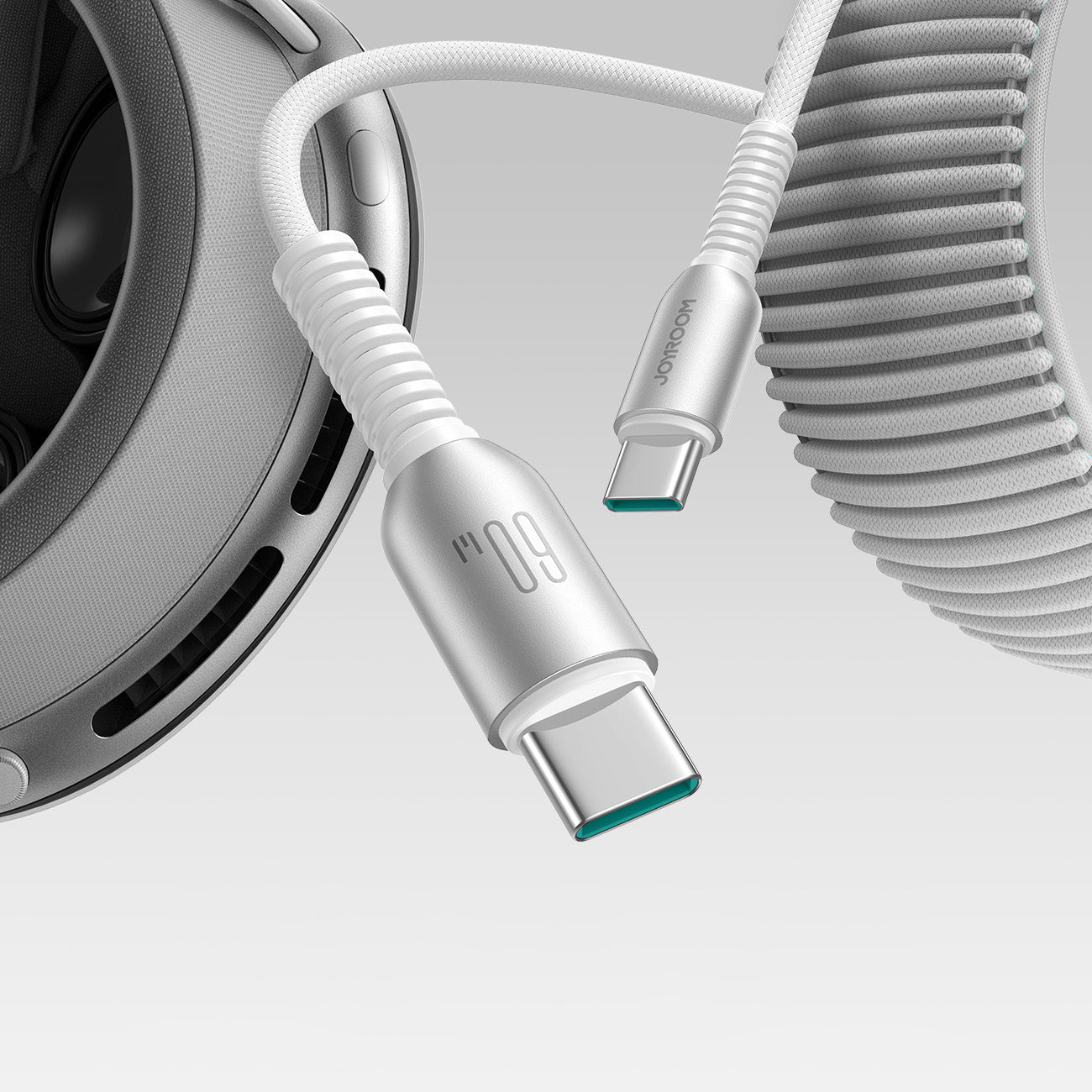 Joyroom S-A51 Cutting-Edge Series 60W USB-C - USB-C laidas 1.2m - šviesiai pilkas