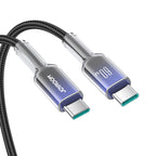 Joyroom S-A42 Crystal-Clear Series 60W USB-C - USB-C laidas 1.2m - juodas